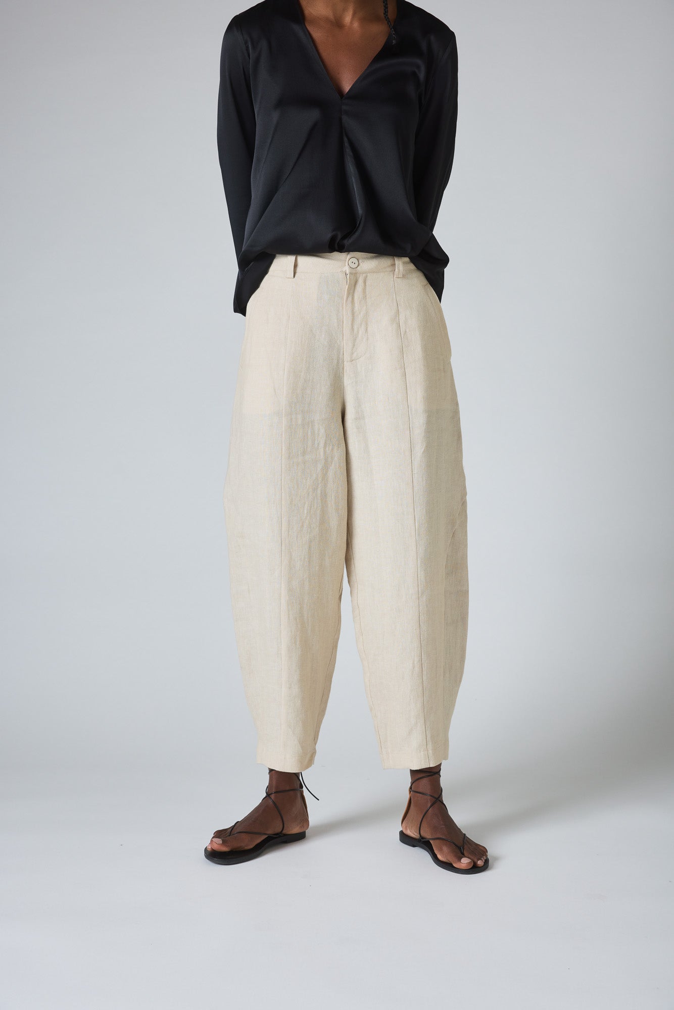 SKY BLUE LINEN PANT (RELAXED TAPERED FIT) – ROOKIES