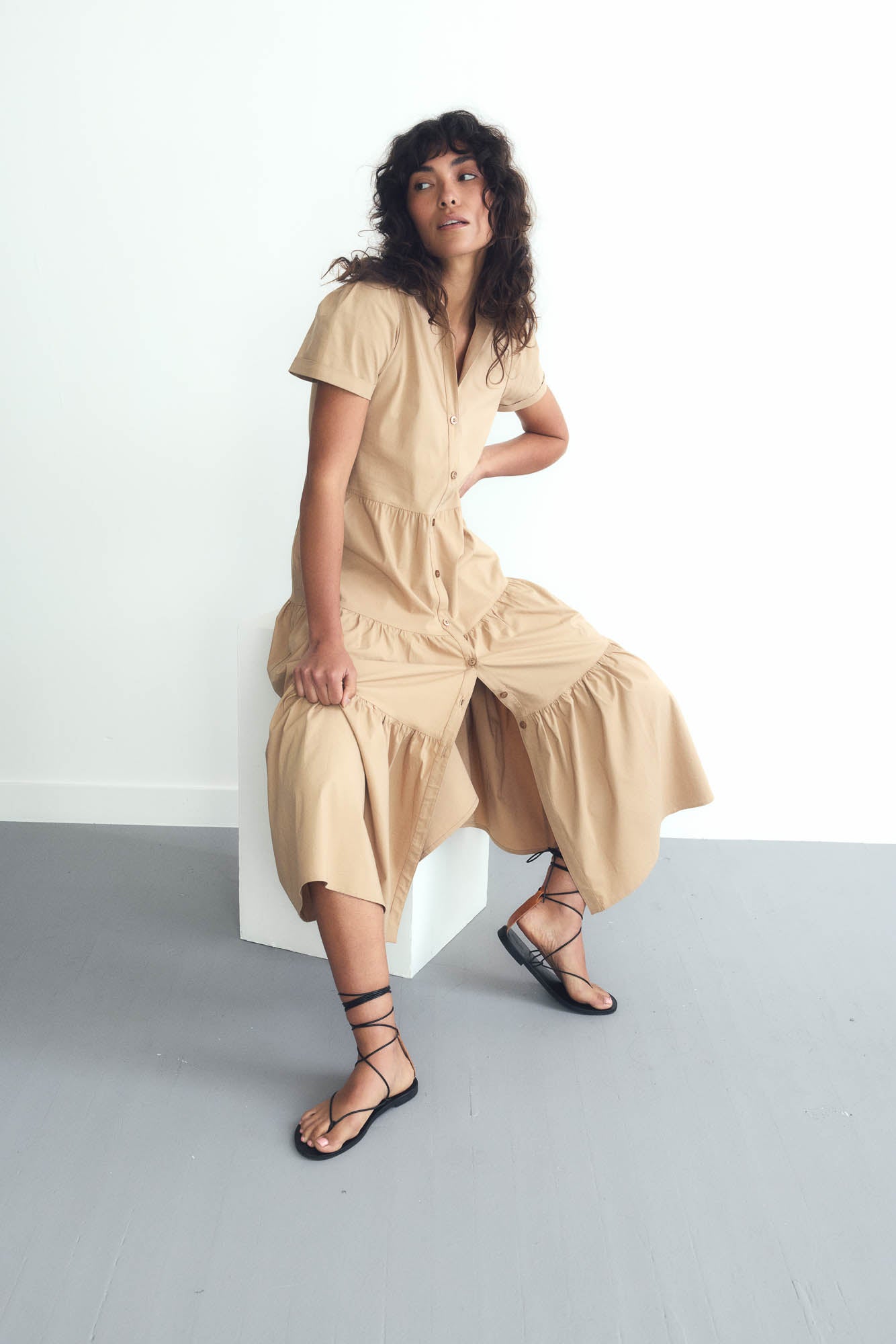 Breaking Free Long Poplin Dress