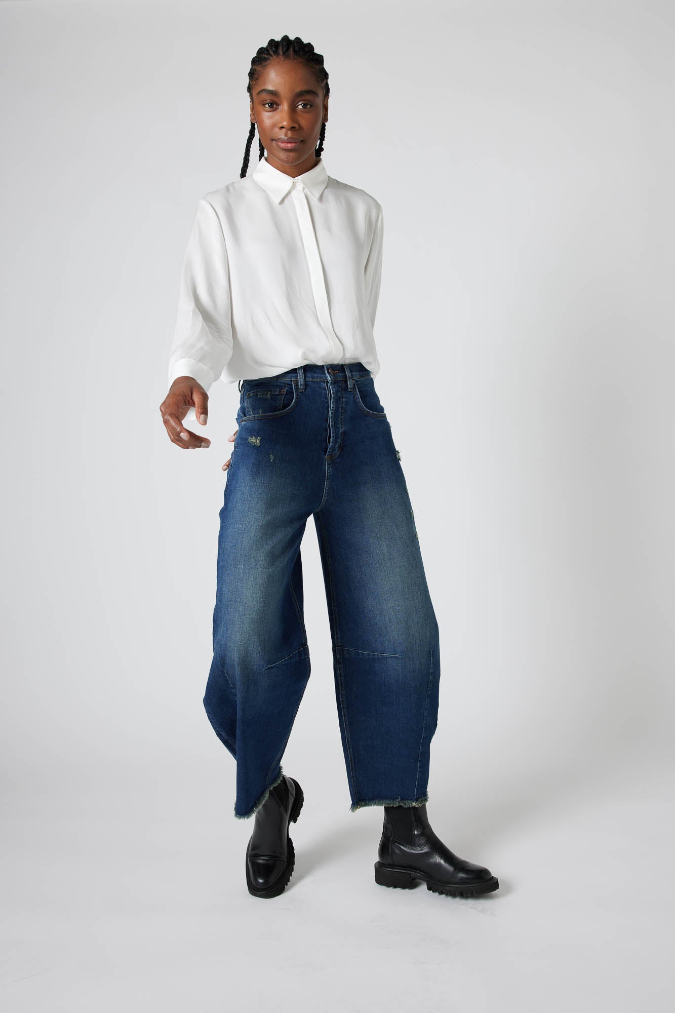 Fearless Wide Leg Denim Pants