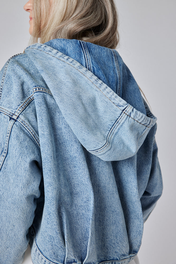 Denim padded jacket - Women | Mango United Kingdom