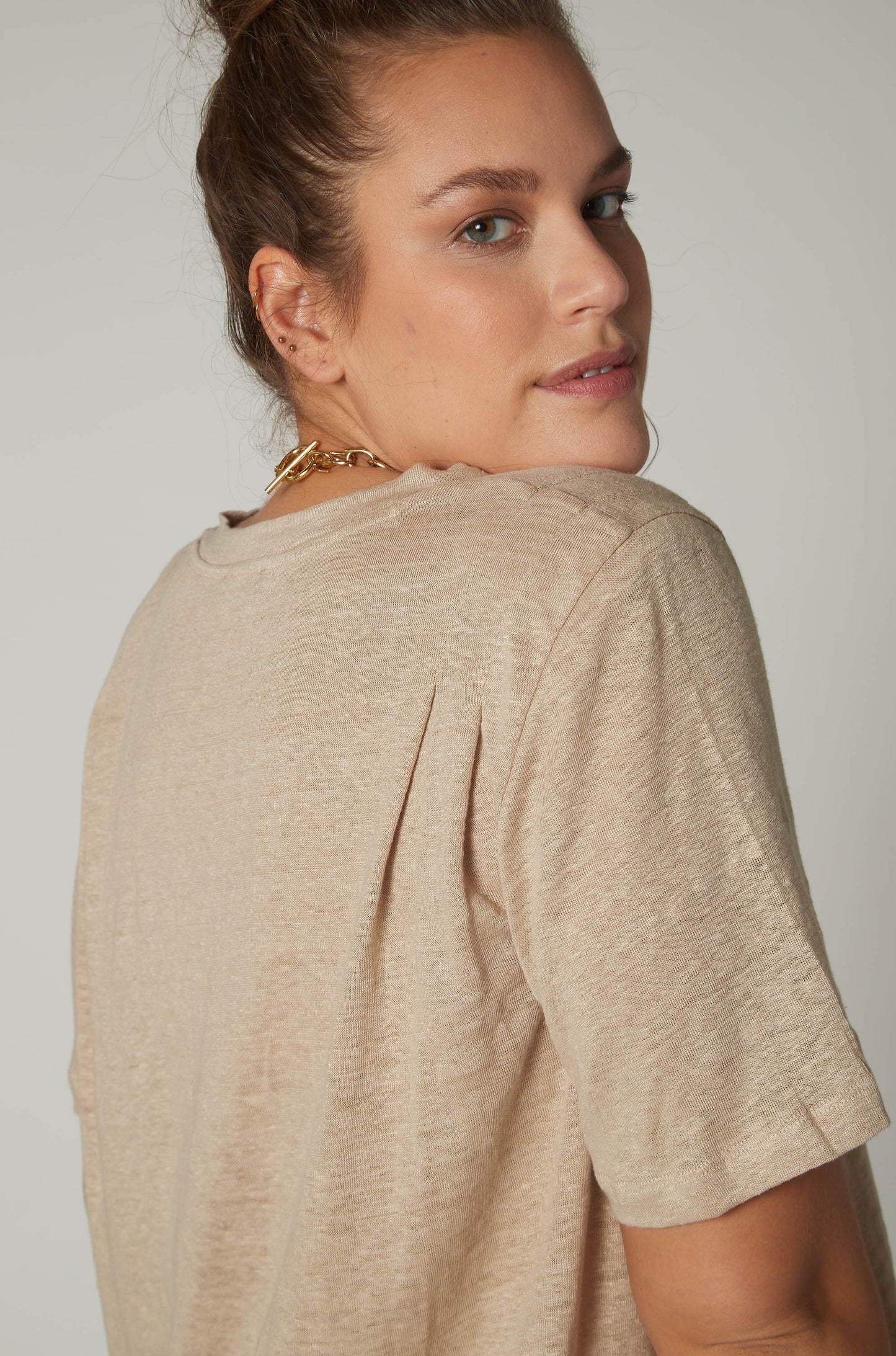 All in the Details Linen Half Sleeve Top