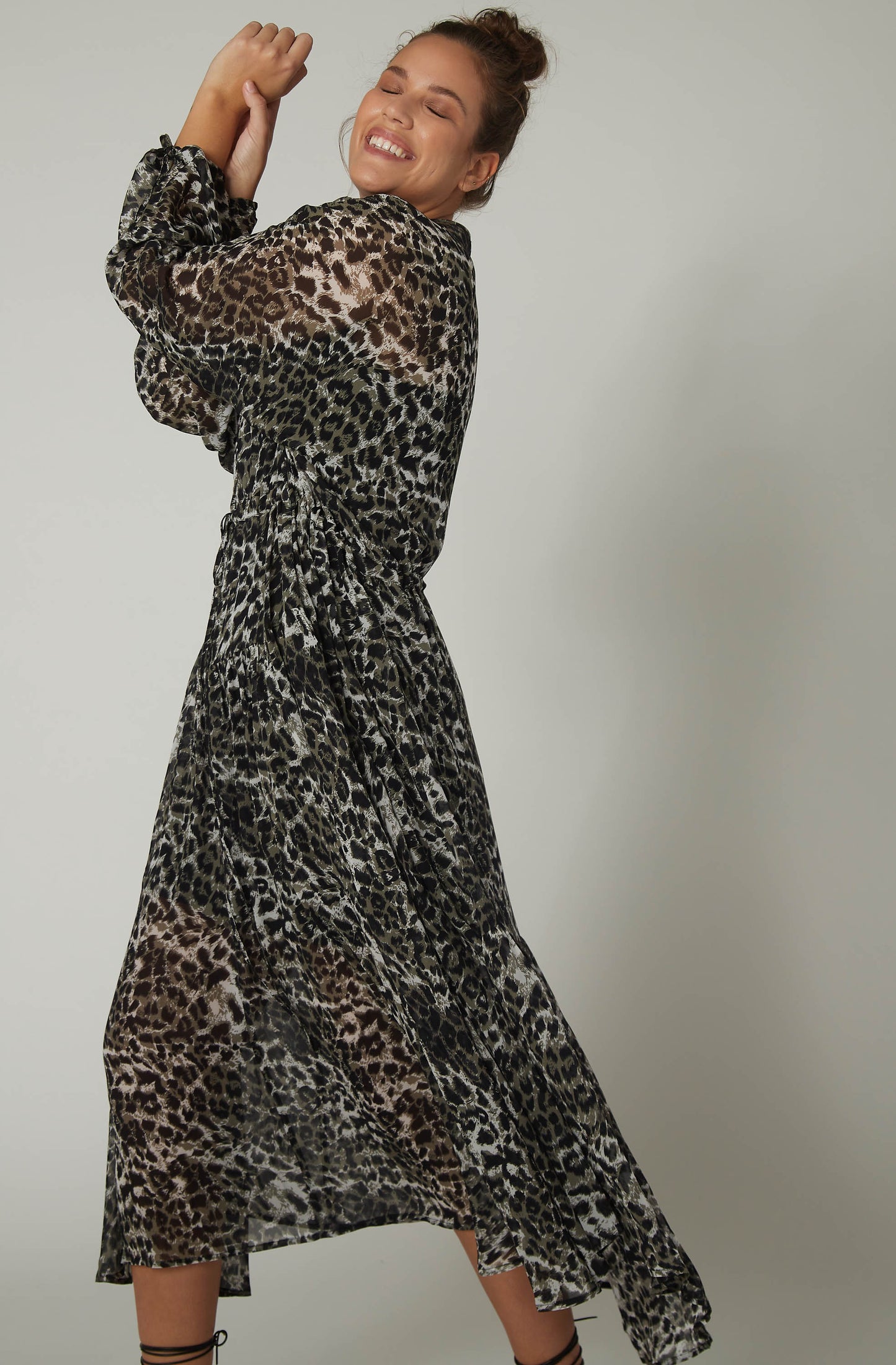 The Masterpiece Leopard Chiffon Dress