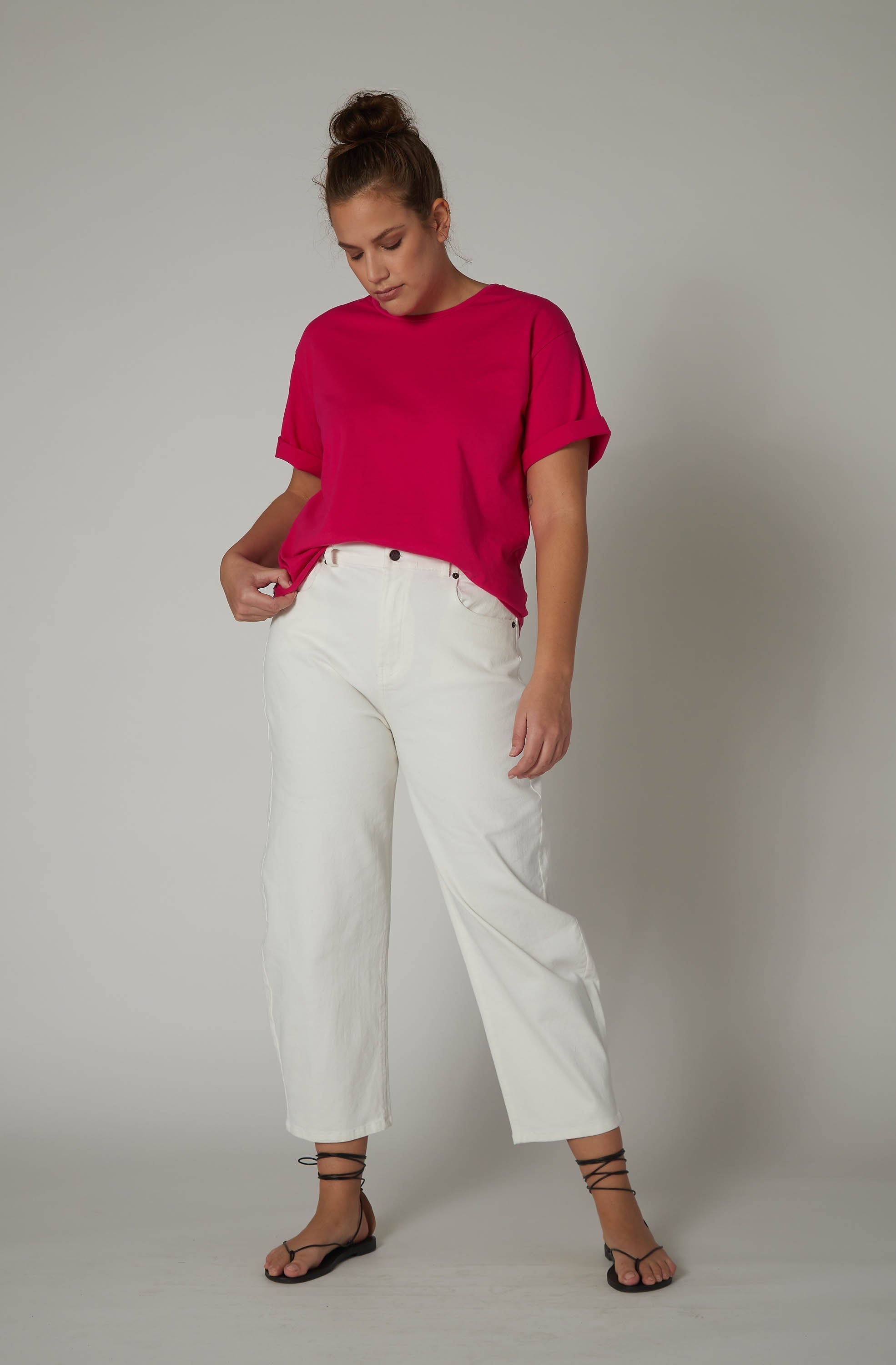 Dulcamara LINEN TAPERED RIB PANTS 2022SS-