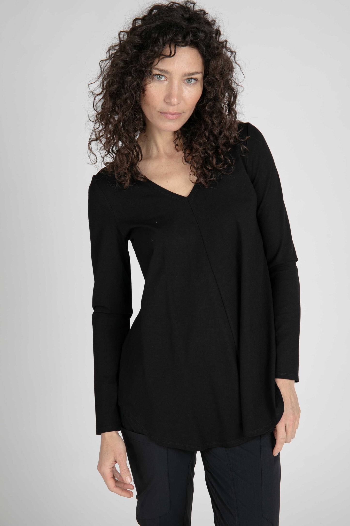 Nina V Neck Long Sleeve Top