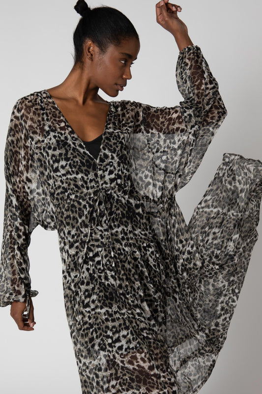 The Masterpiece Leopard Chiffon Dress