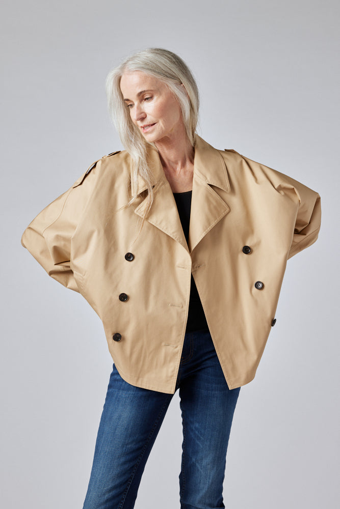The Oversized Twill Trench