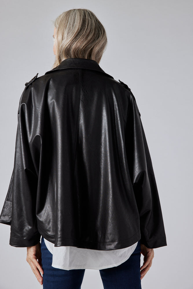 The Bowie Oversized Vegan Leather Trench