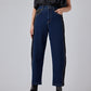 The Winning Combo Denim Barrel Leg Pant