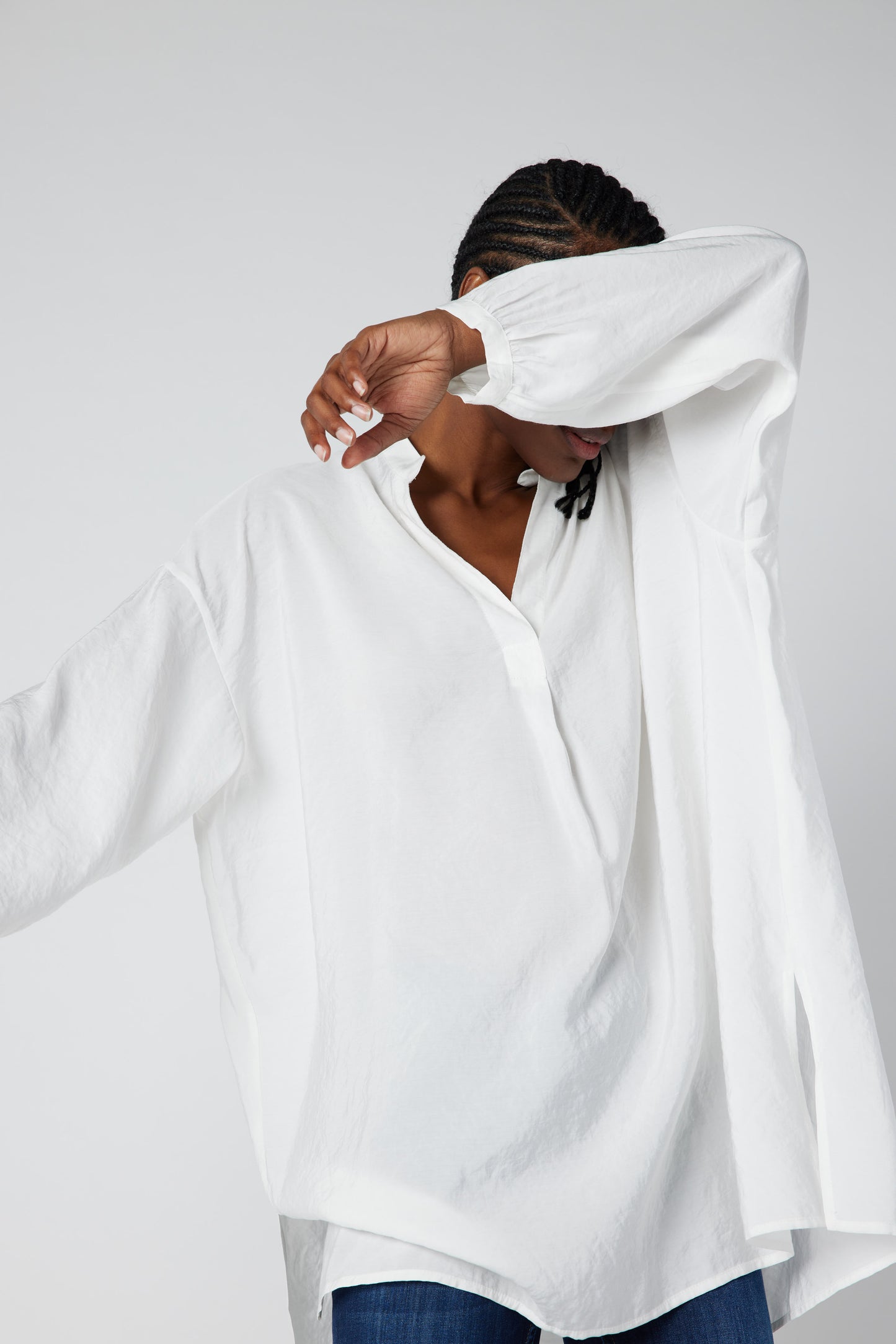 Oversized Voile Cover Up Tunic