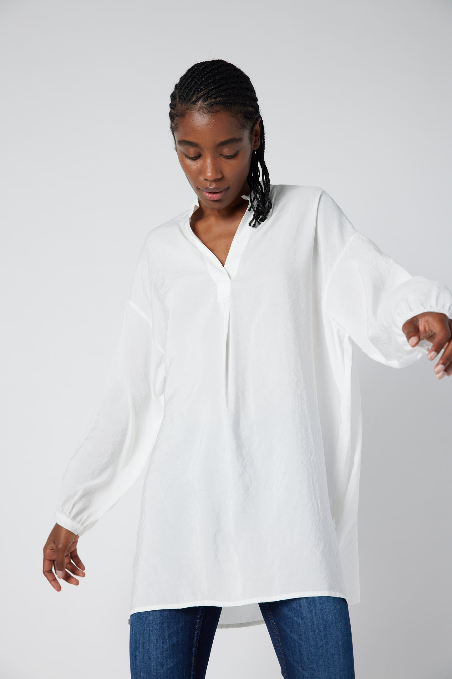 Oversized Voile Cover Up Tunic