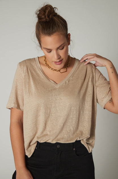 All in the Details Linen Half Sleeve Top